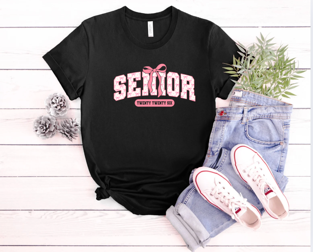 senior 2026 pink bow
