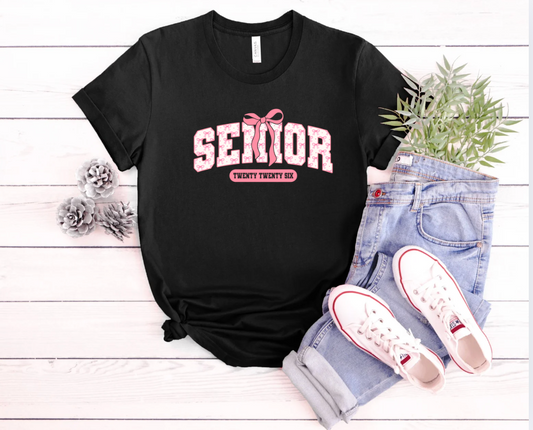 senior 2026 pink bow