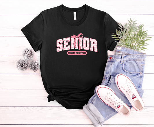senior 2026  bow pink