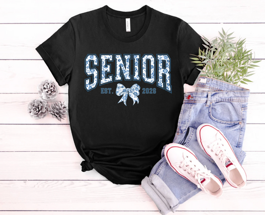 senior 2026  blue bow